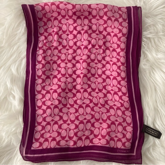 Coach Accessories - COACH 100% SILK MADE IN JAPAN SCARVE